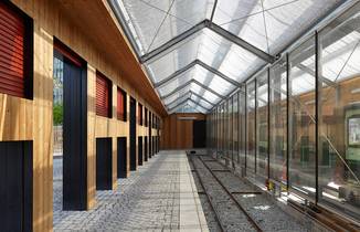 Palmengarten Train Station Palmen-Express Frankfurt Ceiling Construction Sun Protection