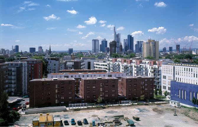 Wohnungsbau Oskar Osthafen Frankfurt Gesamtsituation