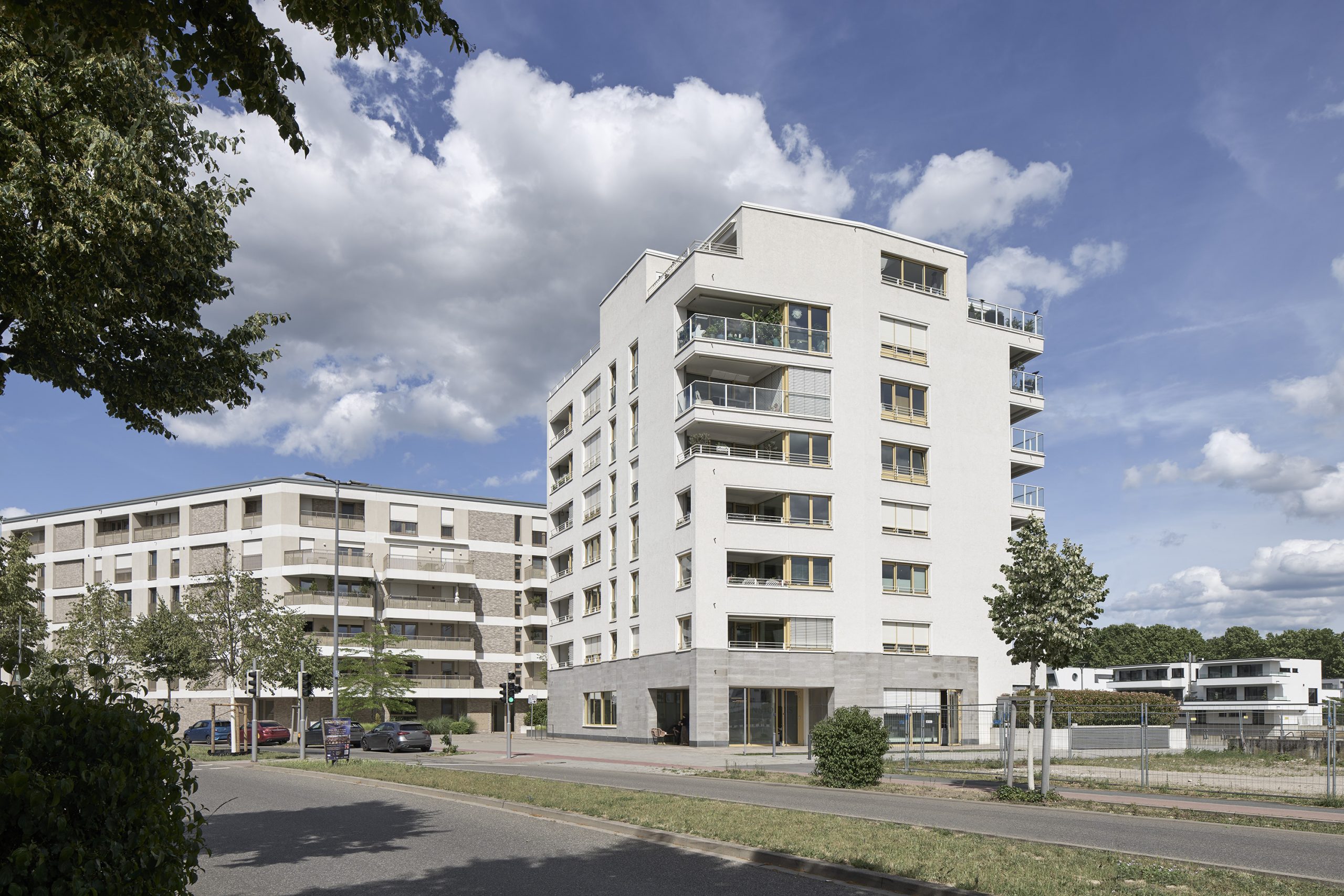 Wohnungsbau Kennedyallee Frankfurt – Eckansicht
